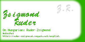 zsigmond ruder business card